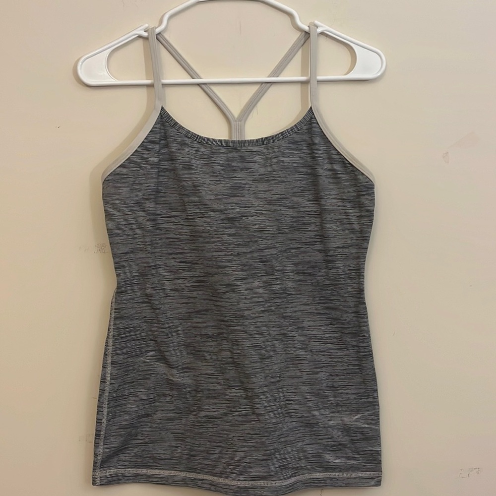 lululemon athletica Gray Strappy Tank Top